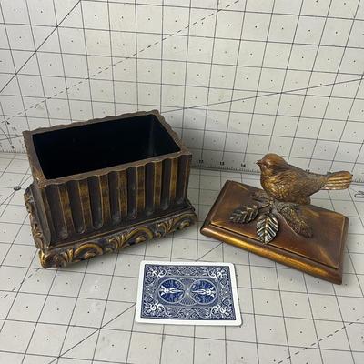 Trinket Box With Bird On Top
