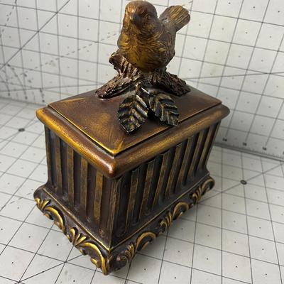 Trinket Box With Bird On Top