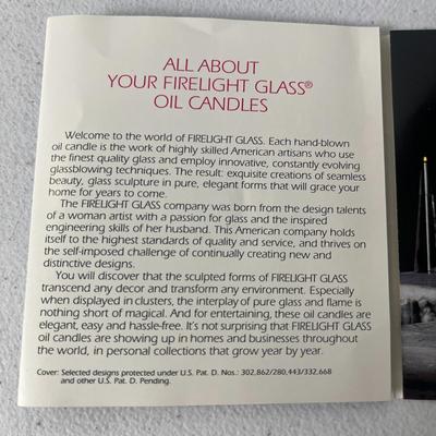 Firelight Glass Waterlily Oil Candle
