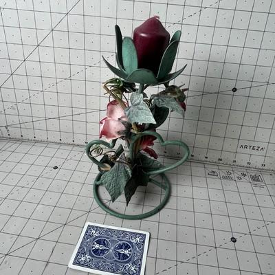 Metal T Light Candle Holder - For Home, Table, Living Room, Kitchen & Shelf Decor