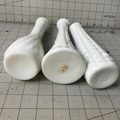 3 Milk Glass Vase For Flowers Vases