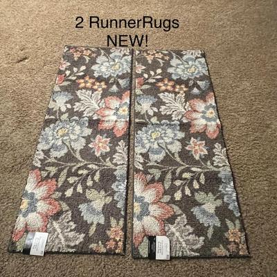 Mainstays Farmhouse Oversized Floral Gray Indoor 2 Runner Rugs