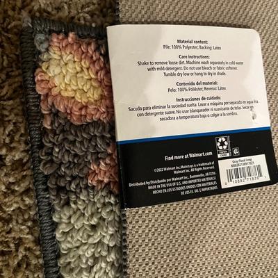 Mainstays Farmhouse Oversized Floral Gray Indoor 2 Runner Rugs