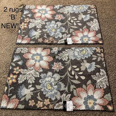 Mainstays Farmhouse Oversized Floral Gray Indoor 2 Runner Rugs