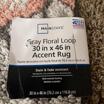 Mainstays Farmhouse Oversized Floral Gray Indoor 2 Runner Rugs