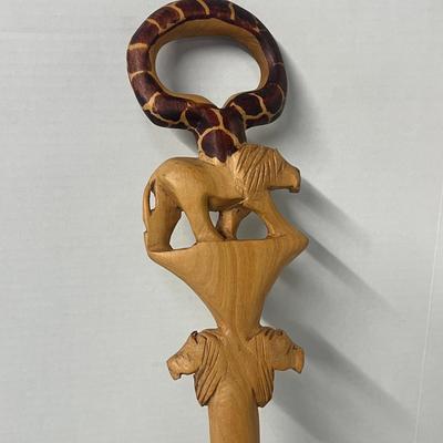 African Wood Decorative Walking Stick