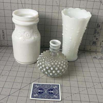 Vintage Milk Glass Vase