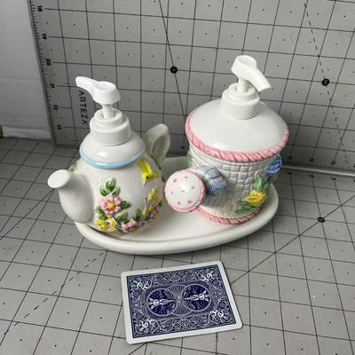 Garden Theme Bathroom Lotion Soap Pump