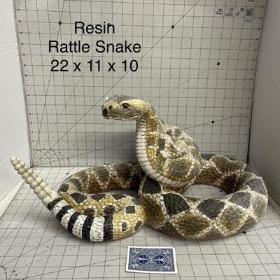 Resin Rattle Snake Statue