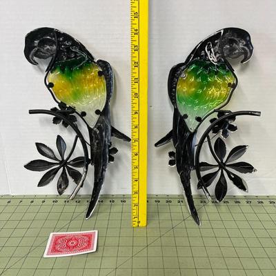 2 Metal Bird Wall Decor