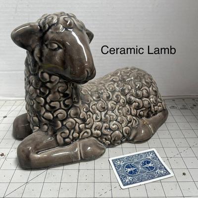 Ceramic Lamb Sculpture