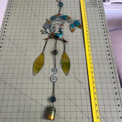 Metal Wind Chime Peacock Hanging Ornament Decoration