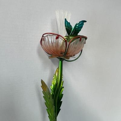 Solar Glass & Metal Flower
