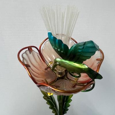 Solar Glass & Metal Flower