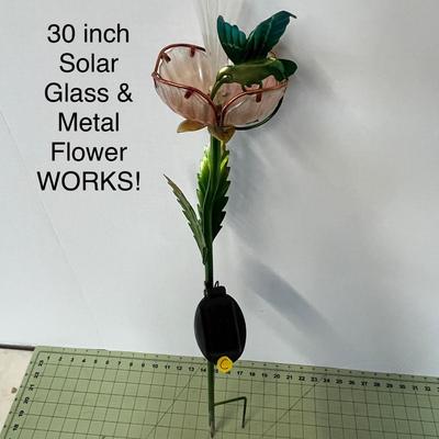 Solar Glass & Metal Flower
