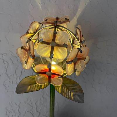 Metal & Glass Solar Flower