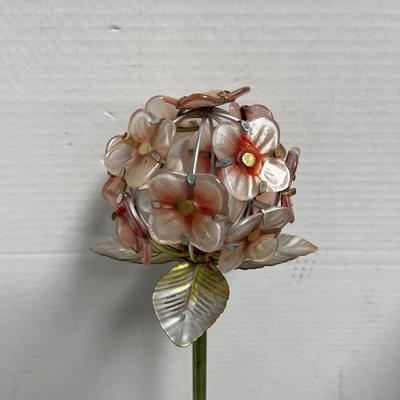 Metal & Glass Solar Flower