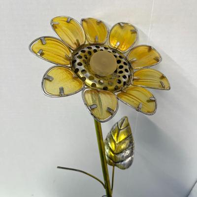 Metal & Glass Solar Flowers