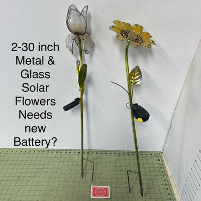 Metal & Glass Solar Flowers