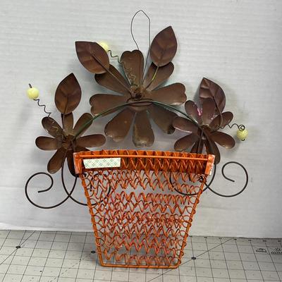Metal Flower Wall Art Decor Hanging For Indoor Outdoor Patio Garden