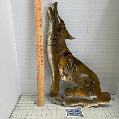 Metal Coyote/Wolf Wall Decor
