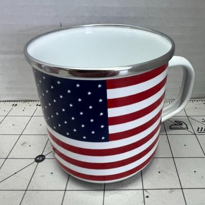 Set Of 4 American Flag Mugs