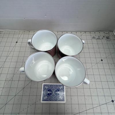 Set Of 4 American Flag Mugs