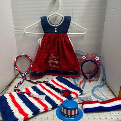 Patriotic Bundle ( headbands & dish towels)
