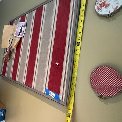 Handmade Push Pin Board w/ Matching Sewing Wall Decor