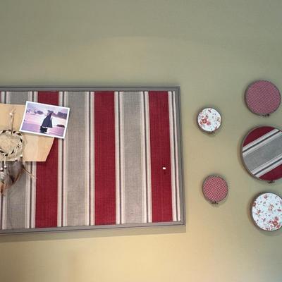 Handmade Push Pin Board w/ Matching Sewing Wall Decor