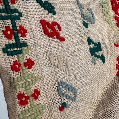 1890 Antique Handmade Needlepoint Sampler