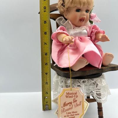 Musical Wind-Up Merry Go Round Doll