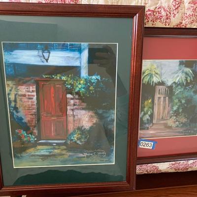 TWO Maxine Helmey Signed / Framed Art
