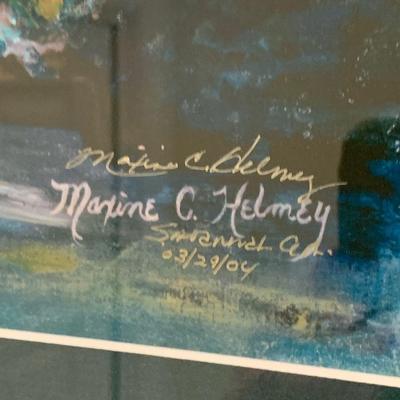 TWO Maxine Helmey Signed / Framed Art