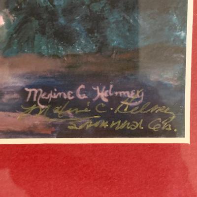 TWO Maxine Helmey Signed / Framed Art