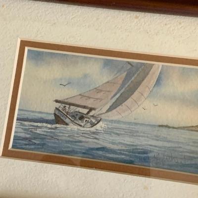 Lighthouse / Work Boats Framed Art Lot