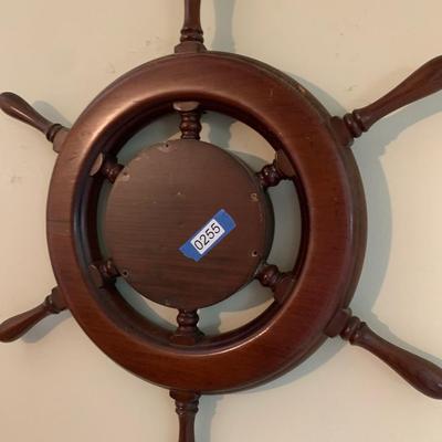 Ships Wheel. Clock Weather Station Art Mount Wall Hanger - You Choose