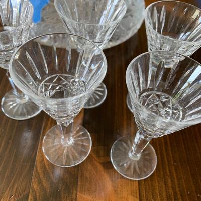 Small Wedgwood 4” Brady Stemware & Cut Glass Decanter