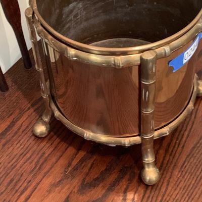 Copper & Brass Footed Planter