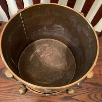 Copper & Brass Footed Planter