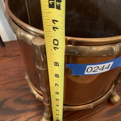 Copper & Brass Footed Planter