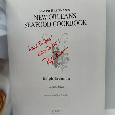 SIGNED Ralph Brennan's New Orleans Seafood Cookbook Hardcover