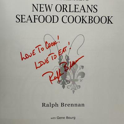 SIGNED Ralph Brennan's New Orleans Seafood Cookbook Hardcover