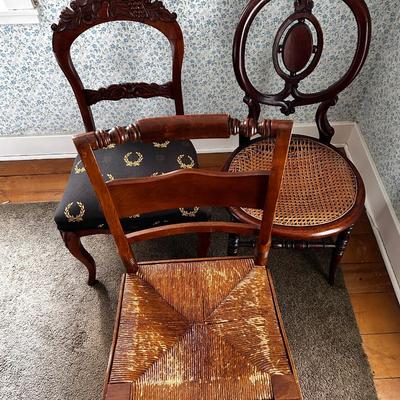 3 Assorted side chairs