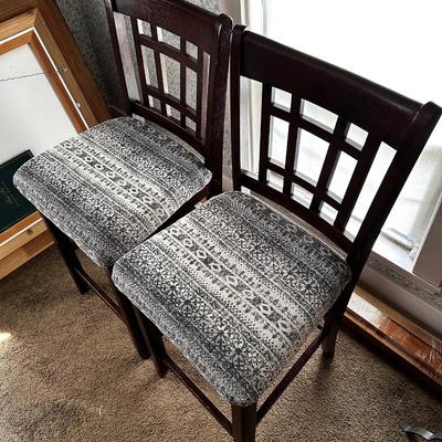 2 Contemporary Bar Stools, Upholstered
