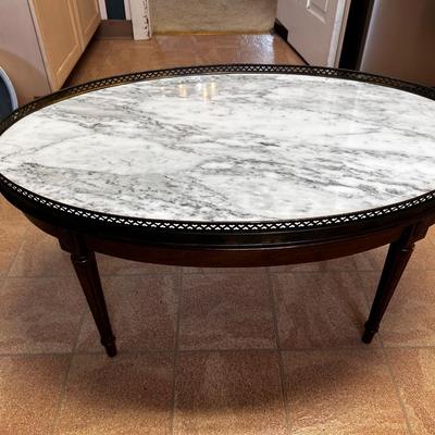 Marbletop coffee table, tray top
