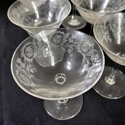 12 cocktail / champagne glasses