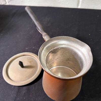 Copper long-handled pot