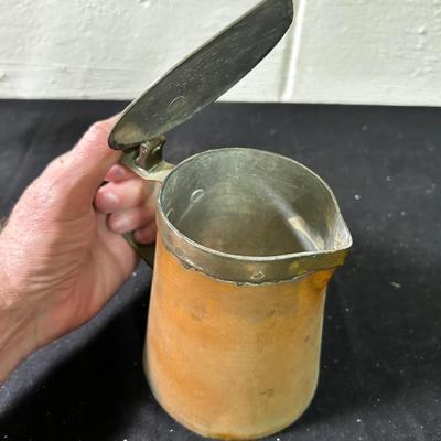 Antique copper pitcher