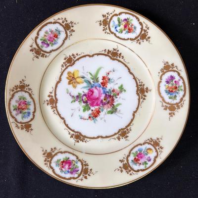 2 Dresden china plates